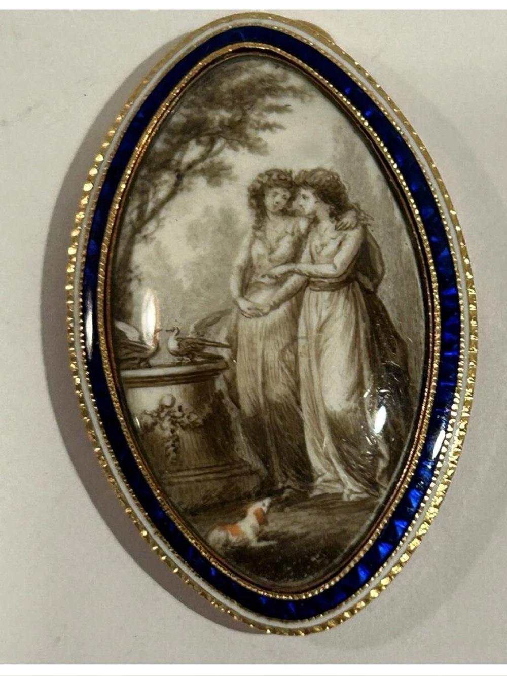 Very Rare Georgian Mourning Pendant Museum Quality